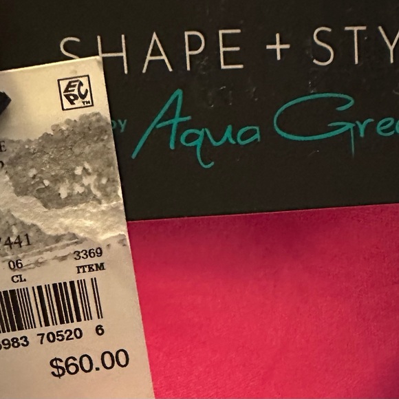 NWT Shape + Style sz 12 bathing suit in an ombré design from purple to pink. - Picture 6 of 8